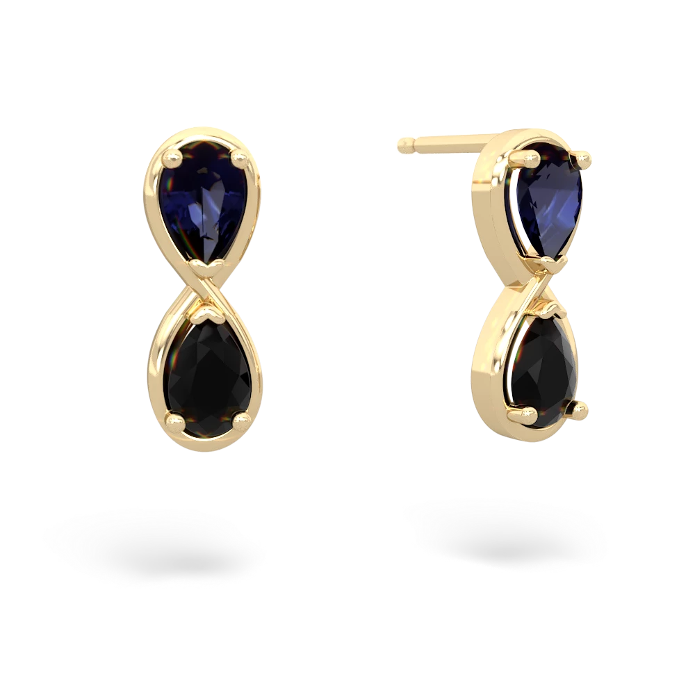 Sapphire Infinity 14K Yellow Gold earrings E5050