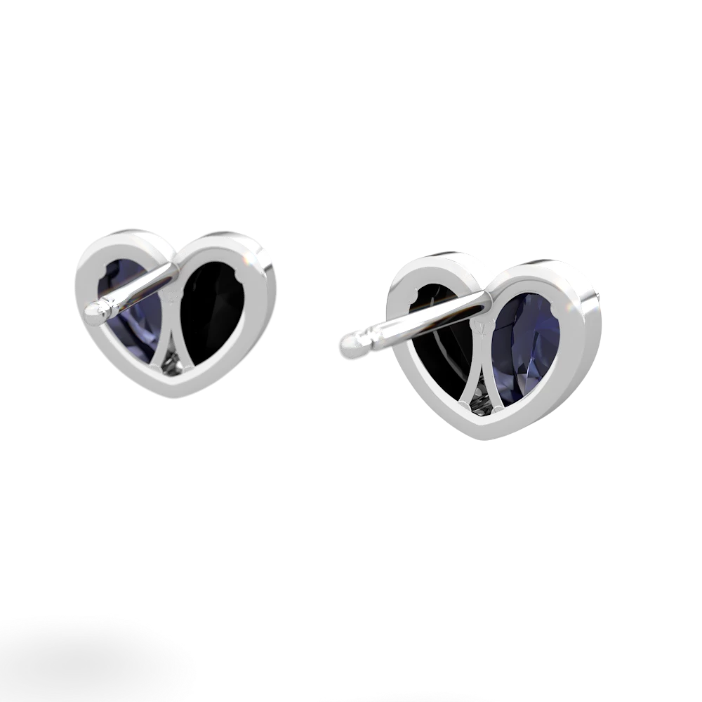 Sapphire 'Our Heart' 14K White Gold earrings E5072