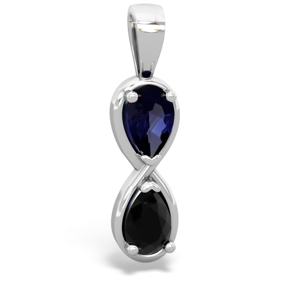 Sapphire Infinity 14K White Gold pendant P5050