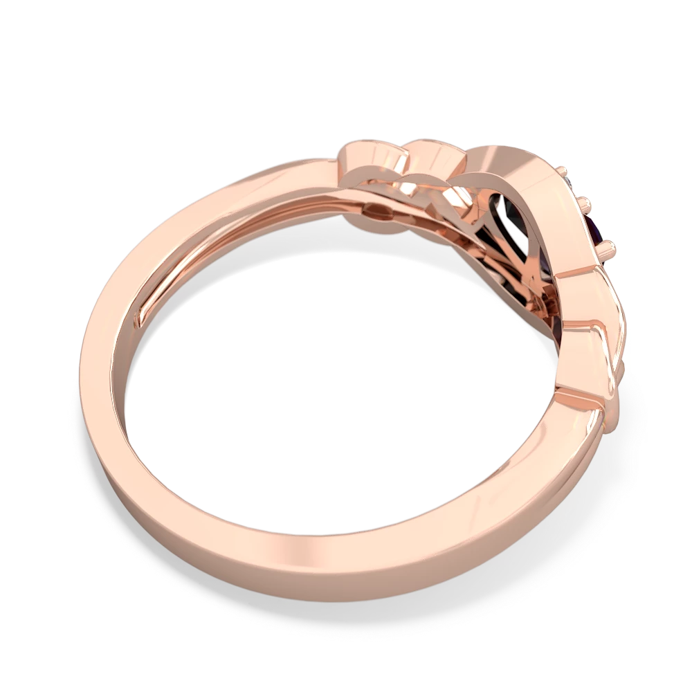 Sapphire Celtic Love Knot 14K Rose Gold ring R5420