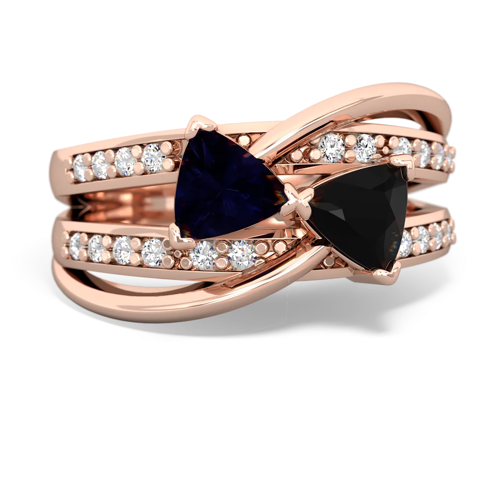 Sapphire Bowtie 14K Rose Gold ring R2360