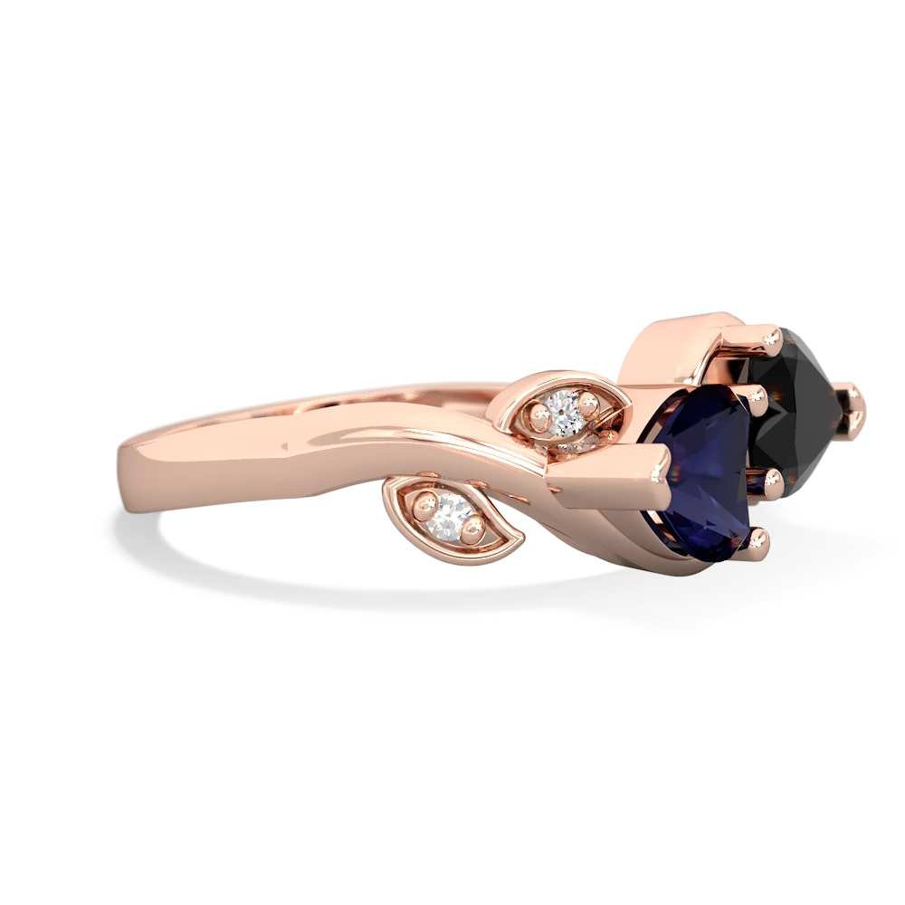 Sapphire Floral Elegance 14K Rose Gold ring R5790