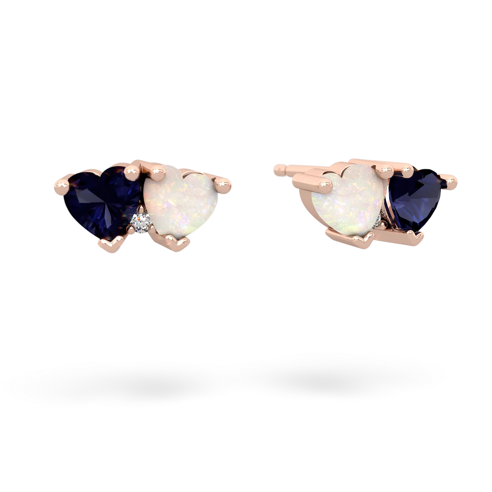 Sapphire Sweethearts 14K Rose Gold earrings E5260