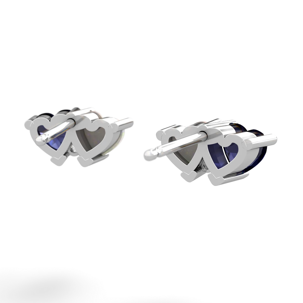 Sapphire Sweethearts 14K White Gold earrings E5260