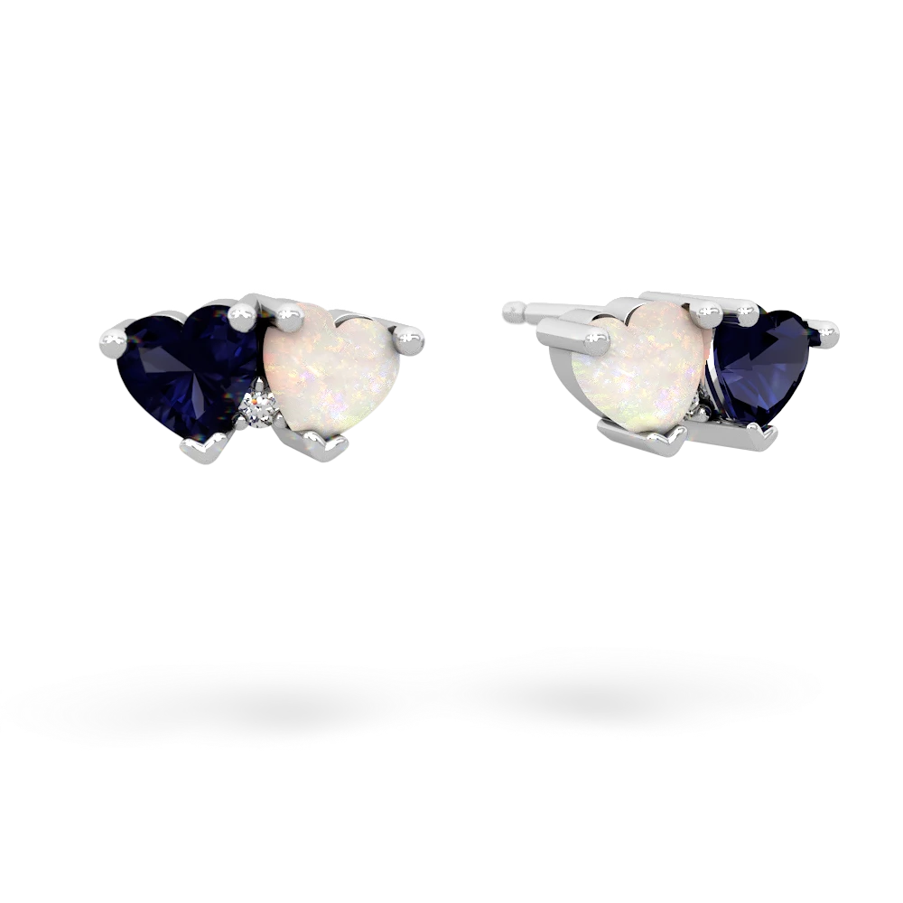 Sapphire Sweethearts 14K White Gold earrings E5260