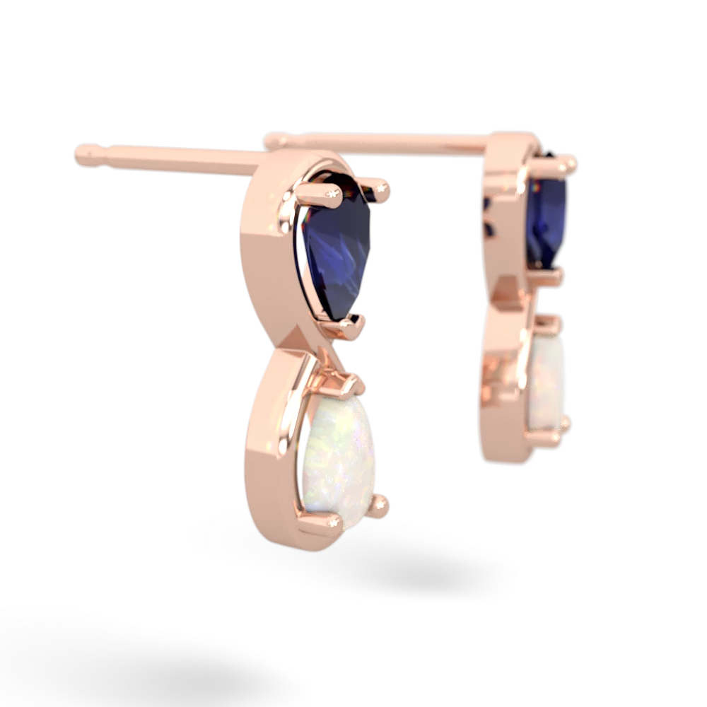 Sapphire Infinity 14K Rose Gold earrings E5050