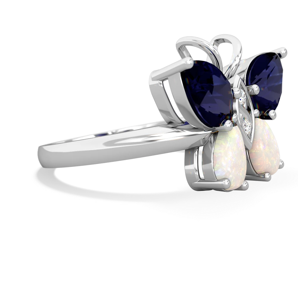 Sapphire Butterfly 14K White Gold ring R2215