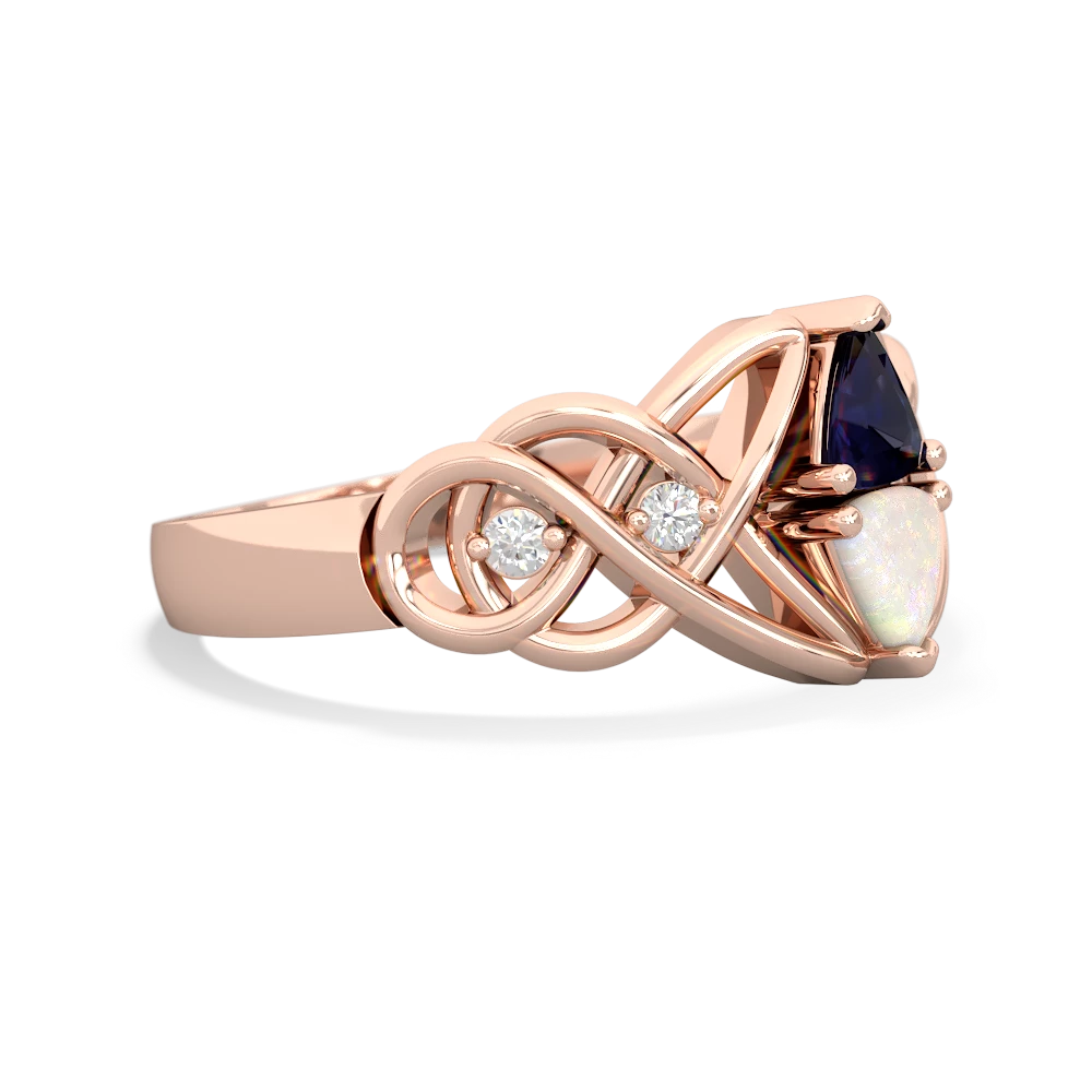 Sapphire Keepsake Celtic Knot 14K Rose Gold ring R5300