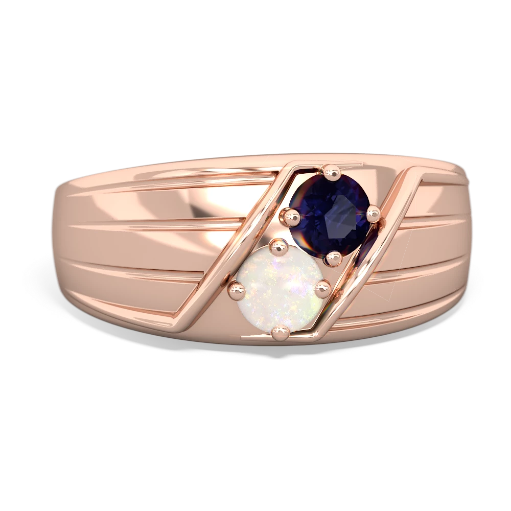 Sapphire Men's Streamline 14K Rose Gold ring R0460