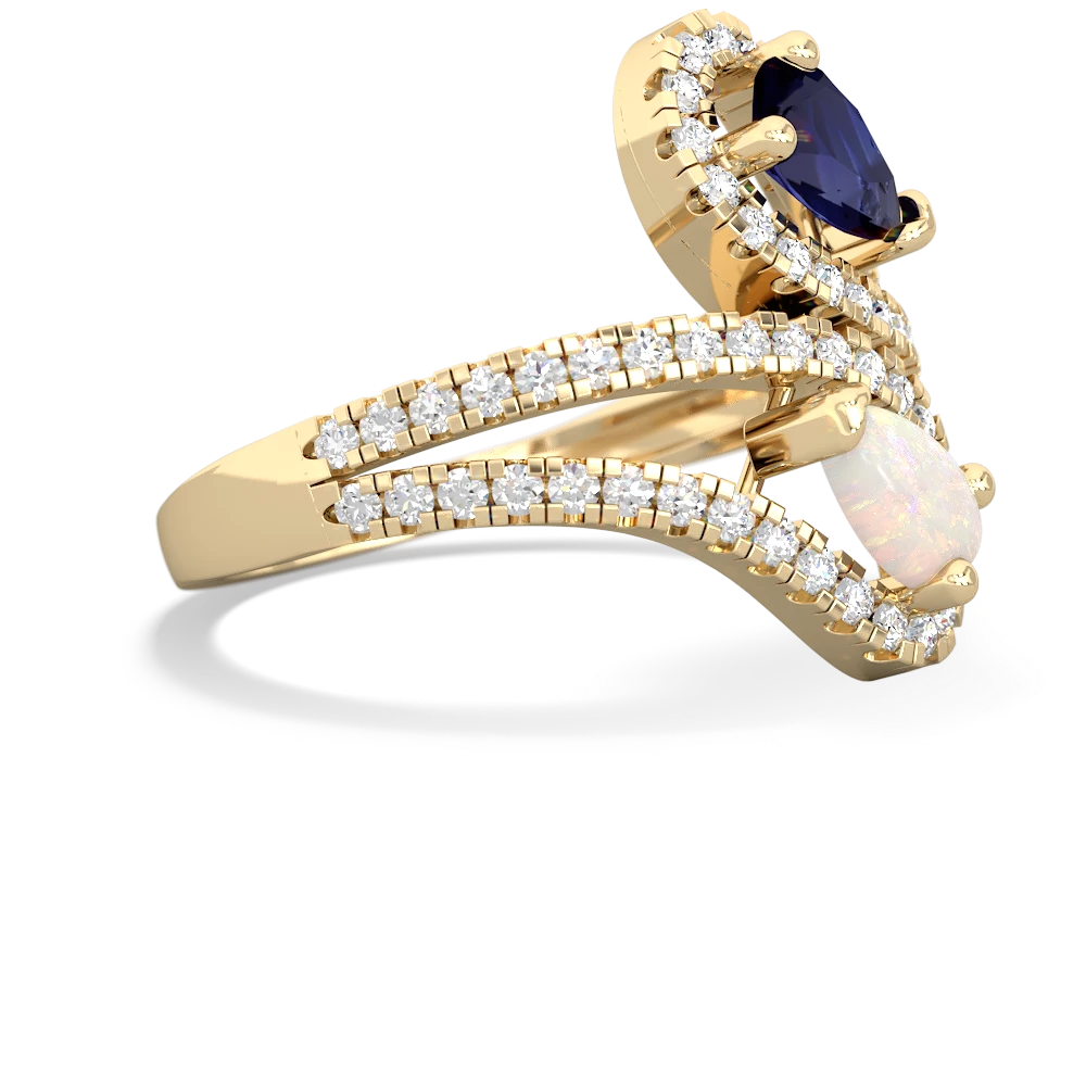 Sapphire Diamond Dazzler 14K Yellow Gold ring R3000