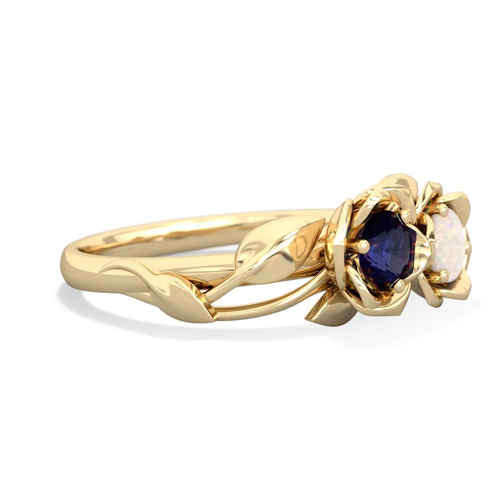 Sapphire Rose Garden 14K Yellow Gold ring R5510