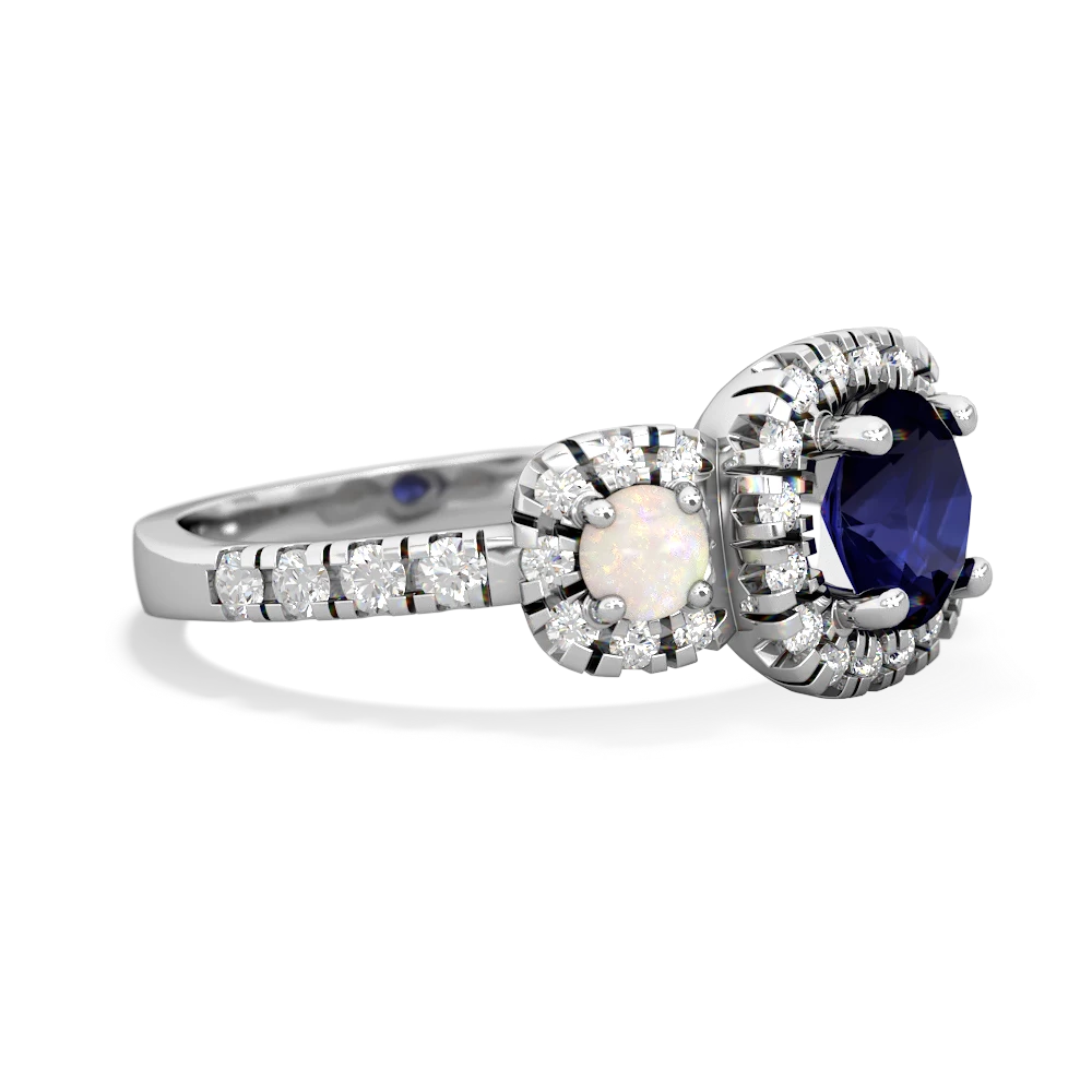 Sapphire Regal Halo 14K White Gold ring R5350