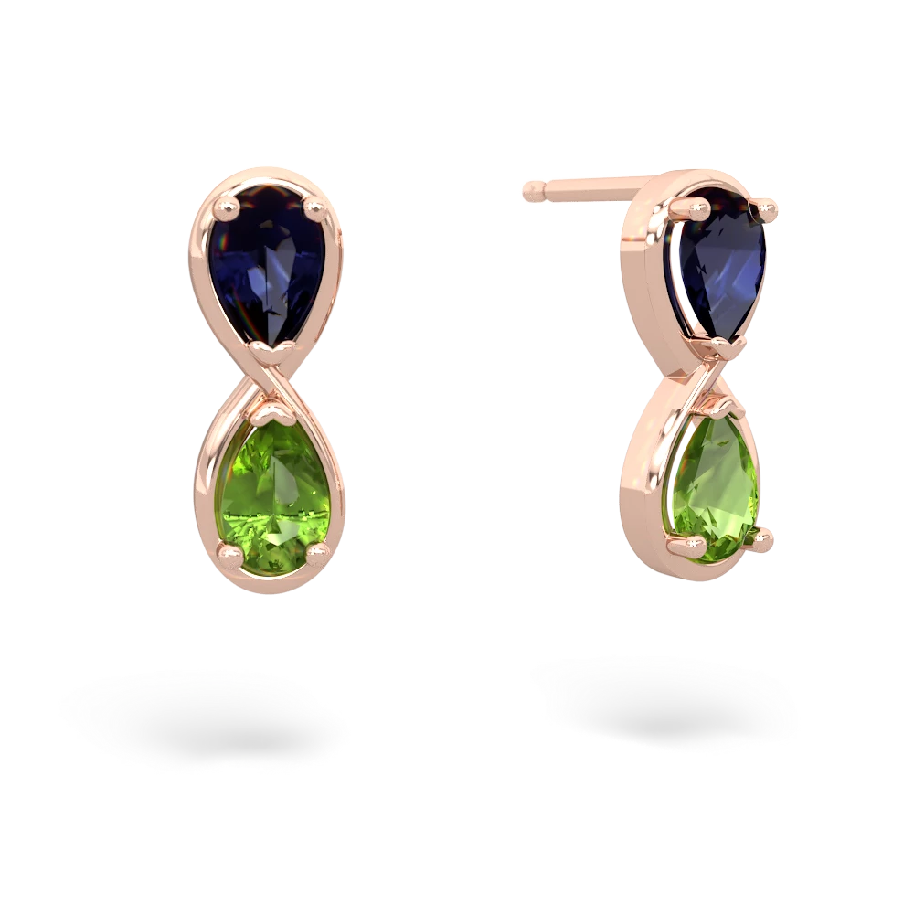 Sapphire Infinity 14K Rose Gold earrings E5050