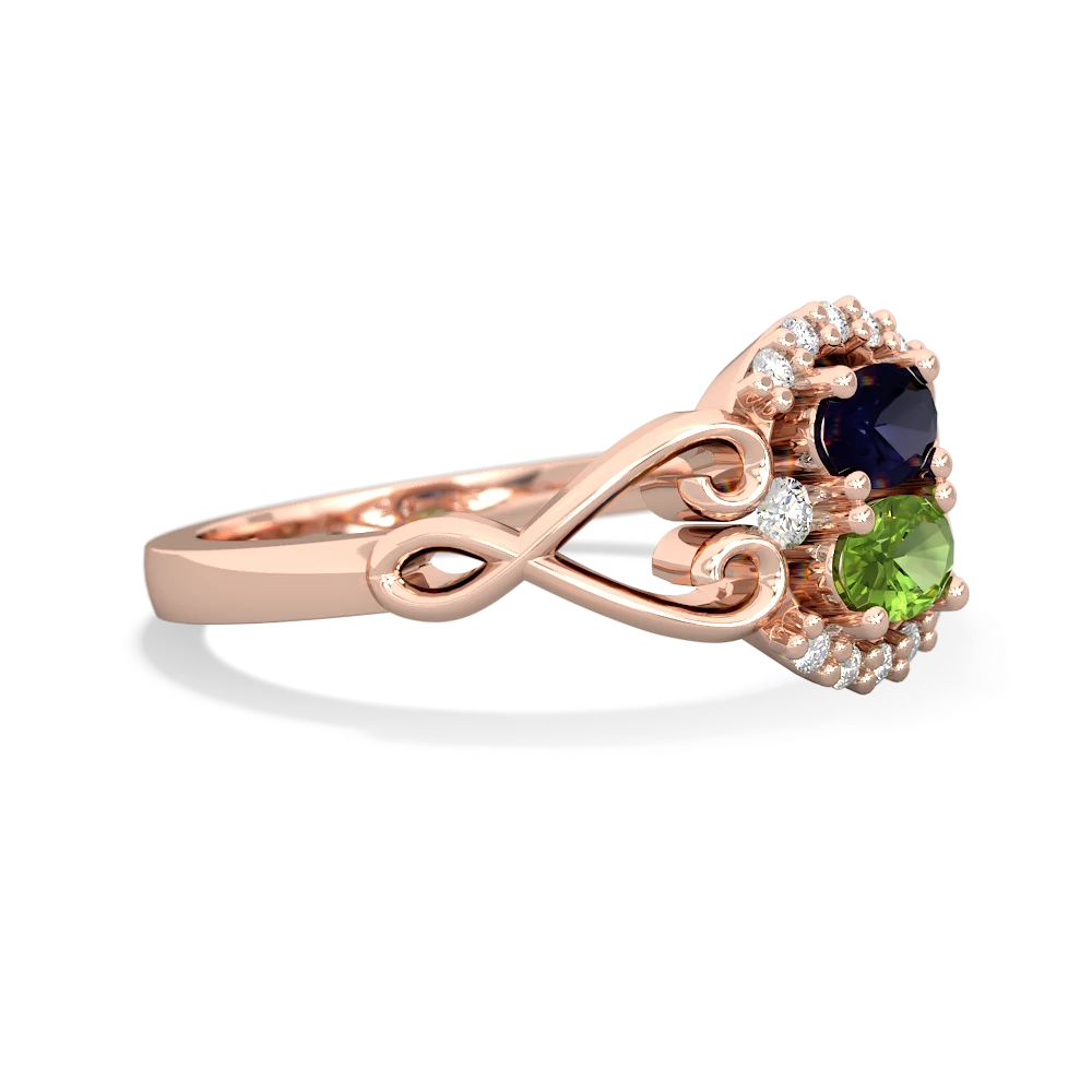 Sapphire Love Nest 14K Rose Gold ring R5860