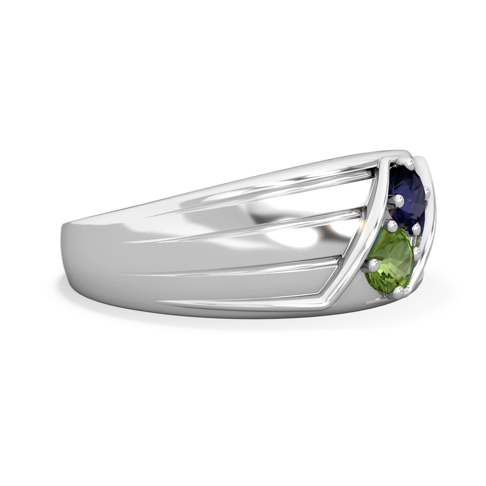 Sapphire Men's Streamline 14K White Gold ring R0460