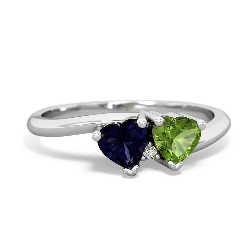 Sapphire Sweethearts 14K White Gold ring R5260