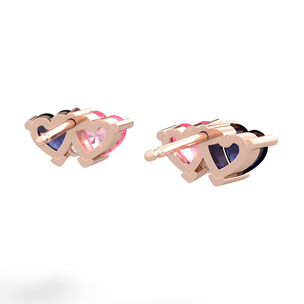 Sapphire Sweethearts 14K Rose Gold earrings E5260