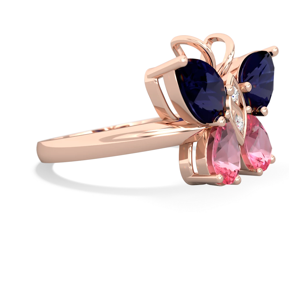 Sapphire Butterfly 14K Rose Gold ring R2215