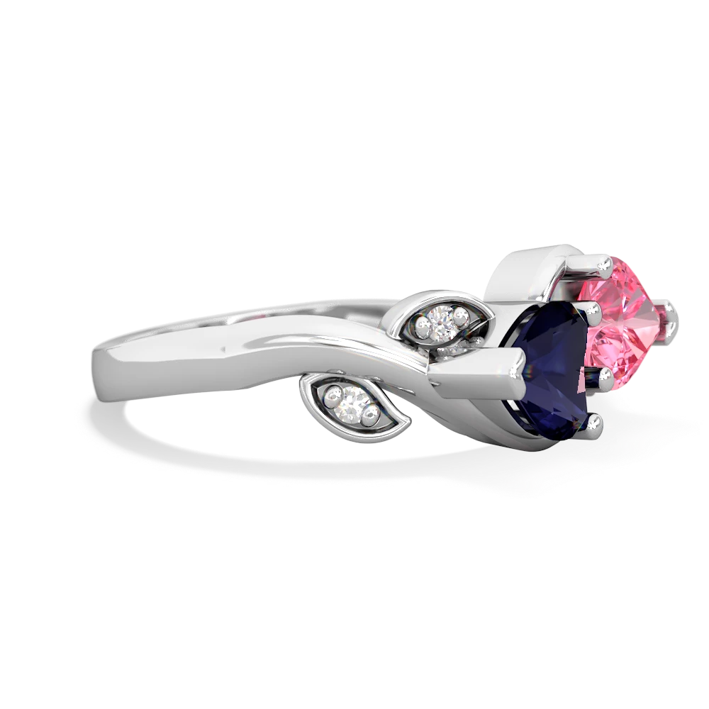 Sapphire Floral Elegance 14K White Gold ring R5790