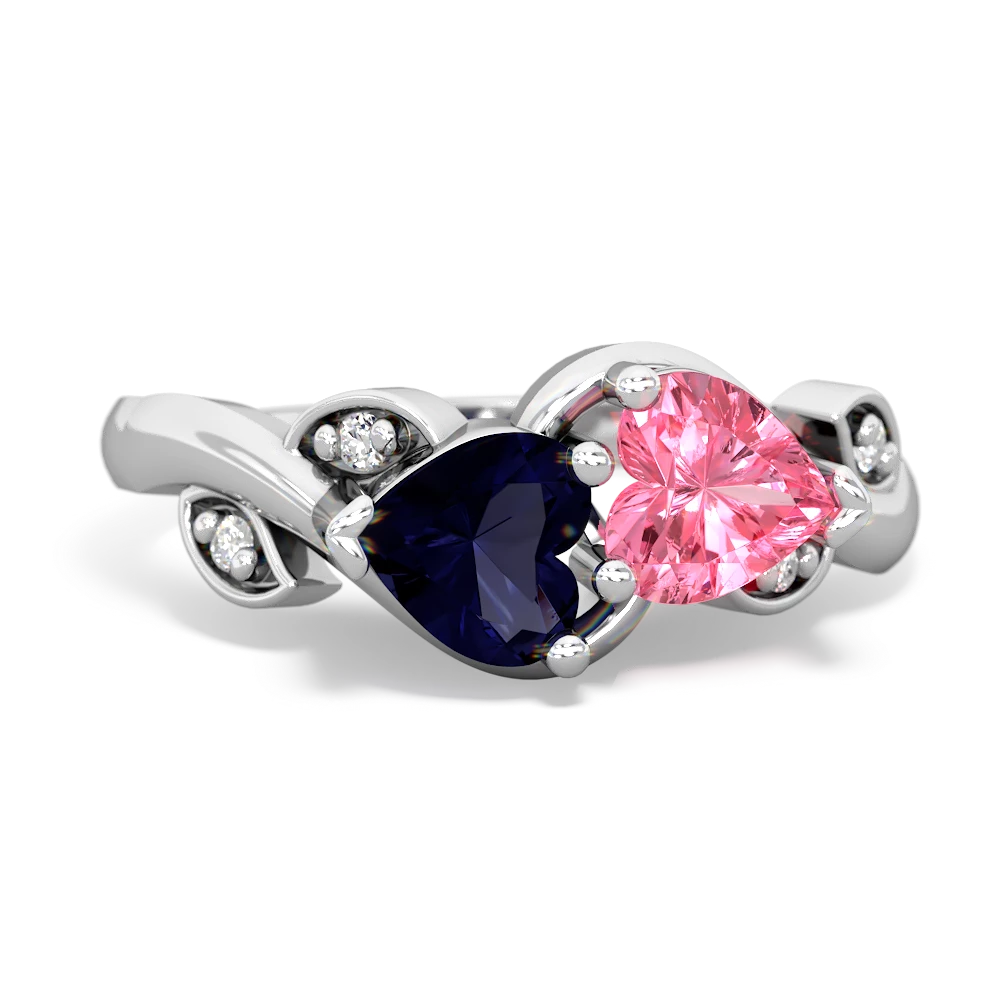 Sapphire Floral Elegance 14K White Gold ring R5790