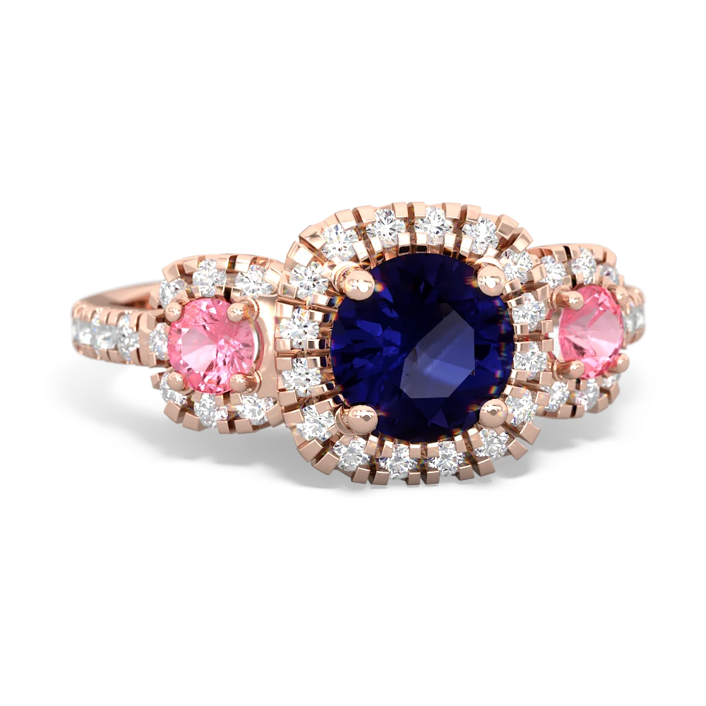 Sapphire Regal Halo 14K Rose Gold ring R5350