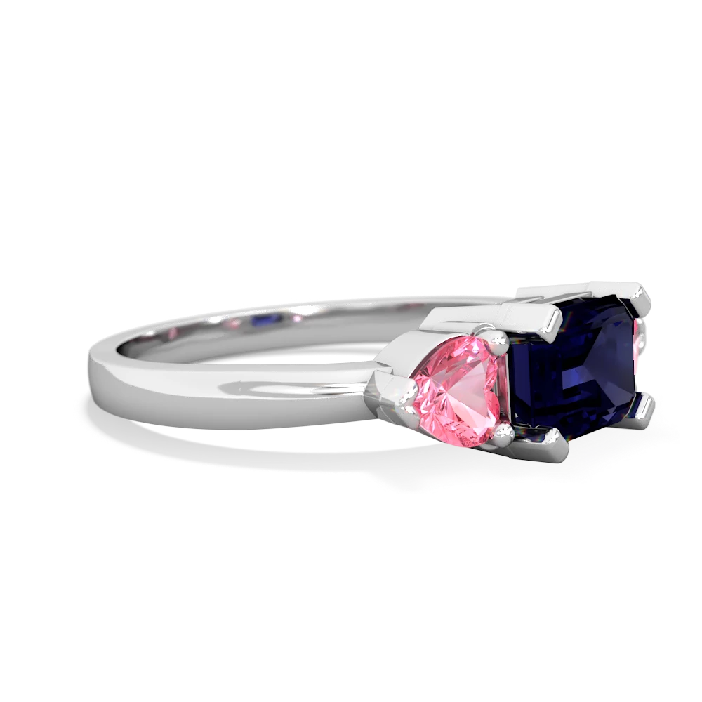 Sapphire Three Stone 14K White Gold ring R5235