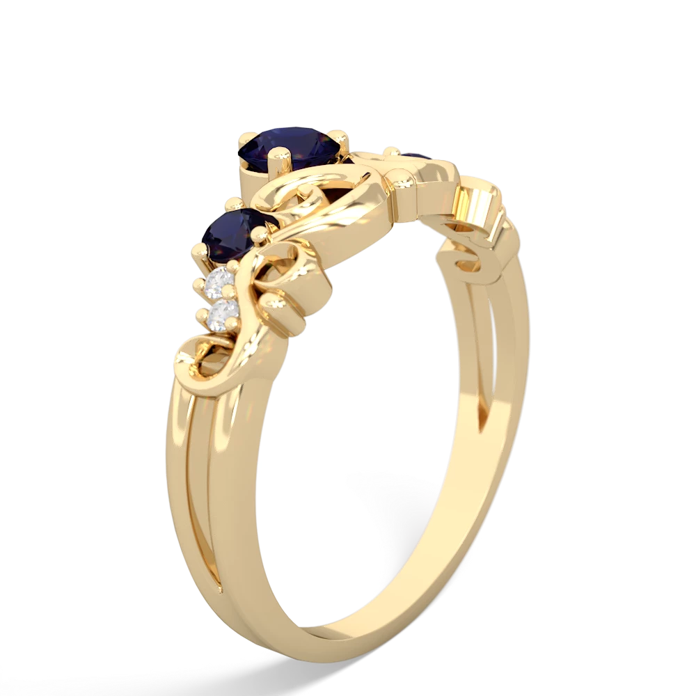 Sapphire Crown Keepsake 14K Yellow Gold ring R5740