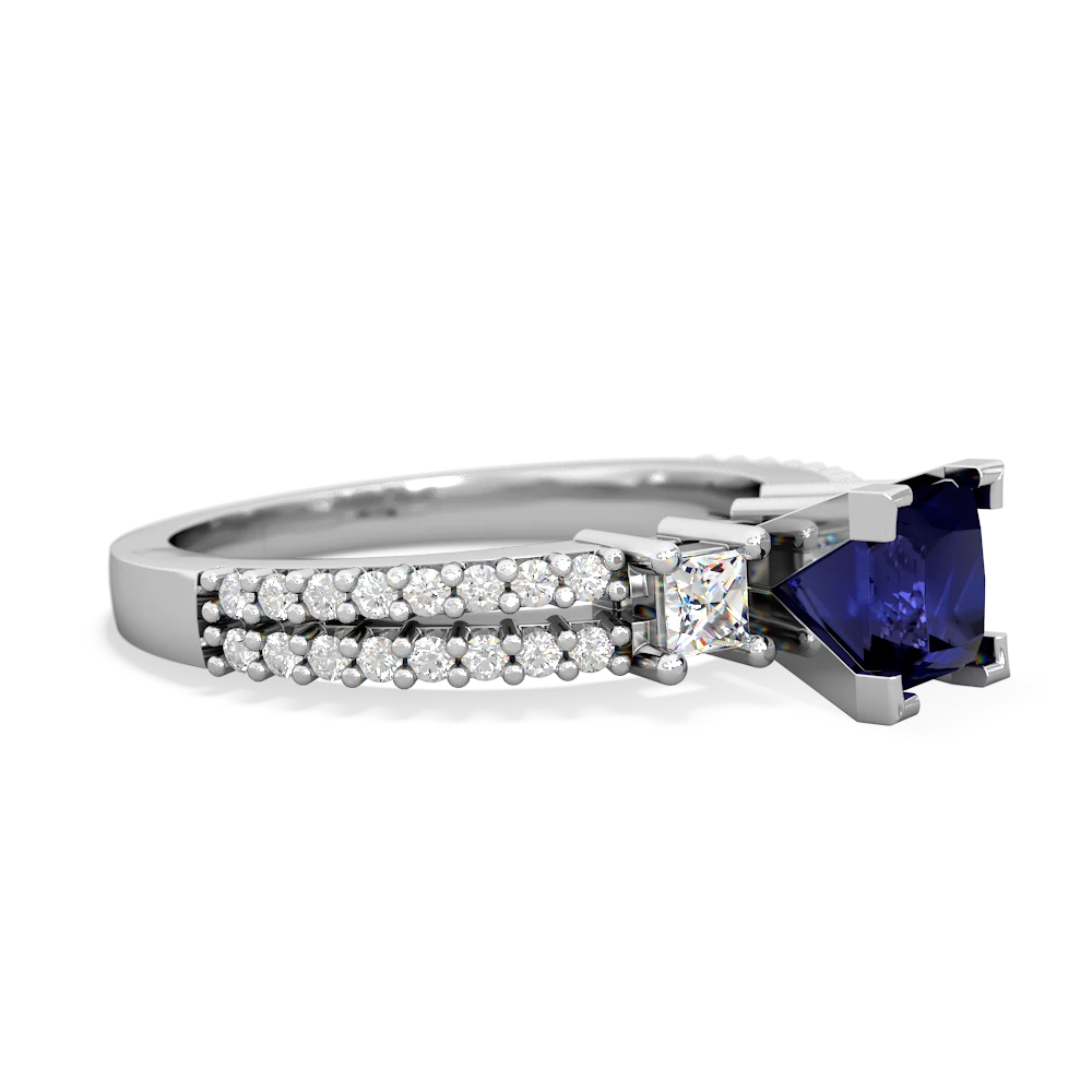 Sapphire Classic 5Mm Square Engagement 14K White Gold ring R26435SQ