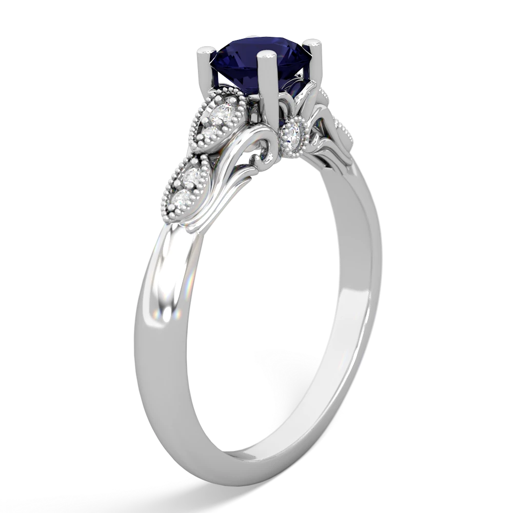 Sapphire Antique Elegance 14K White Gold ring R3100