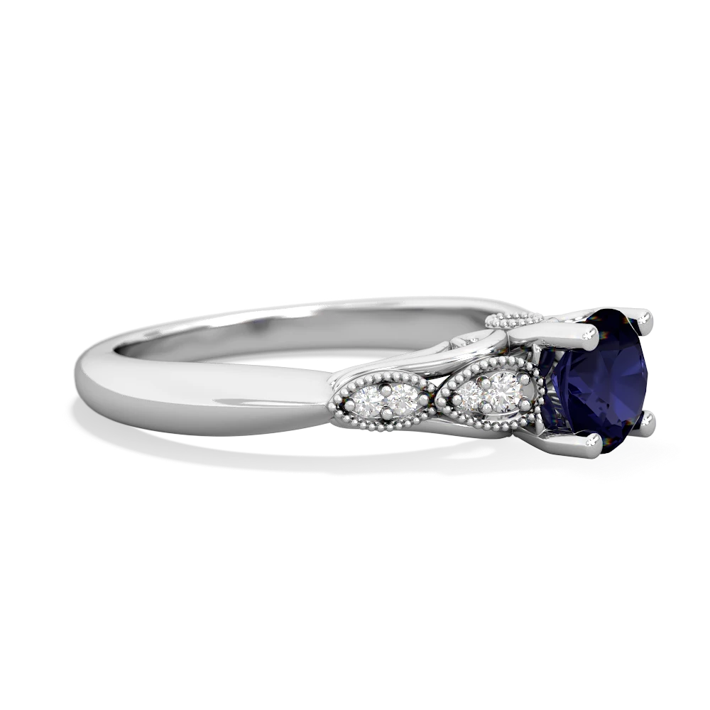 Sapphire Antique Elegance 14K White Gold ring R3100