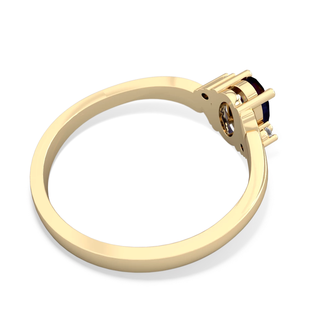 Sapphire Elegant Swirl 14K Yellow Gold ring R2173