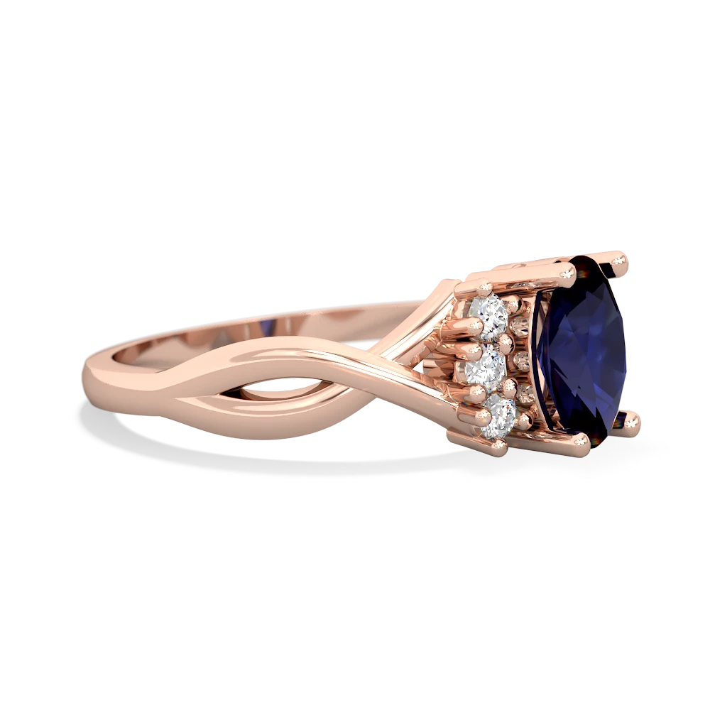 Sapphire Victorian Twist 14K Rose Gold ring R2497