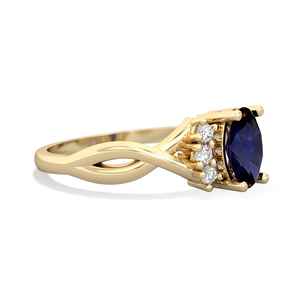 Sapphire Victorian Twist 14K Yellow Gold ring R2497