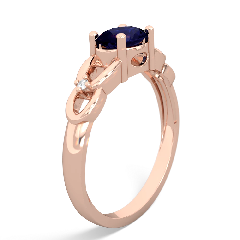 Sapphire Links 14K Rose Gold ring R4032