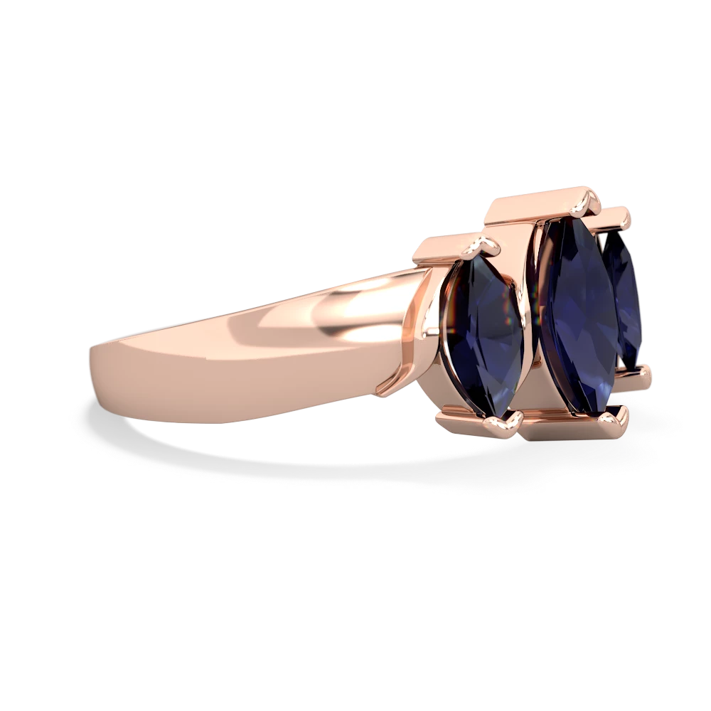 Sapphire Three Peeks 14K Rose Gold ring R2433