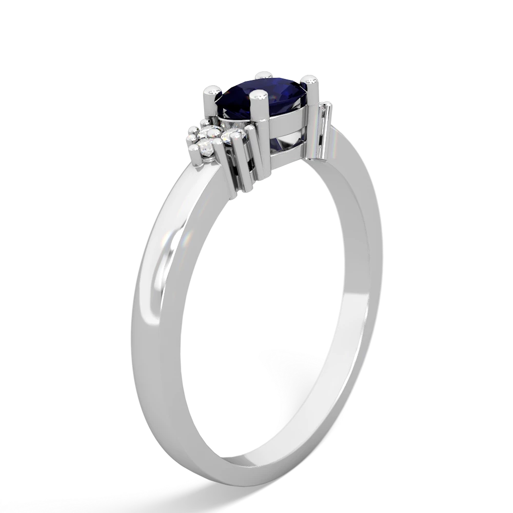 Sapphire Simply Elegant East-West 14K White Gold ring R2480