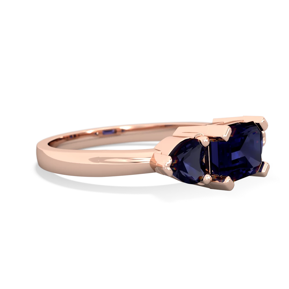 Sapphire Three Stone 14K Rose Gold ring R5235