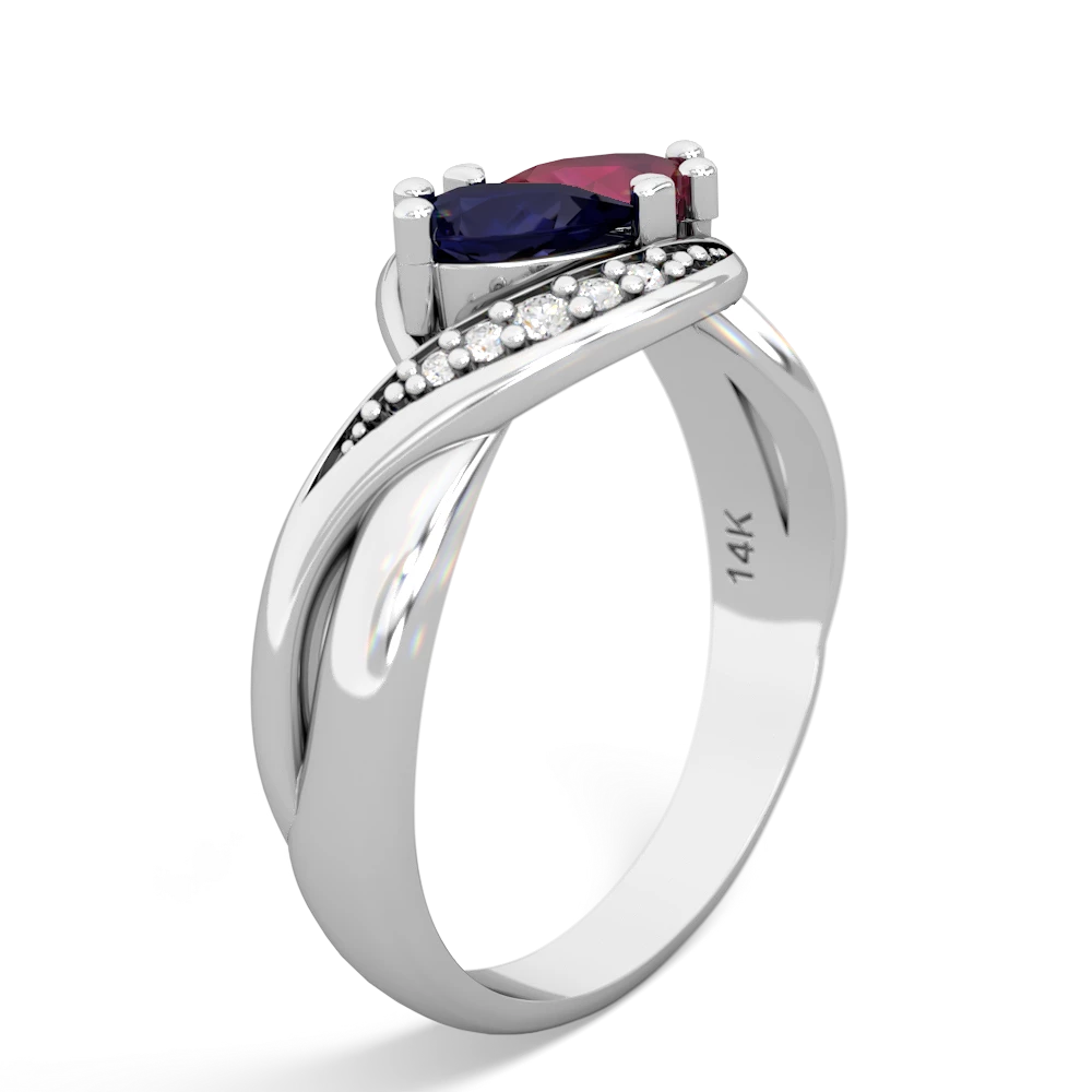 Sapphire Summer Winds 14K White Gold ring R5342