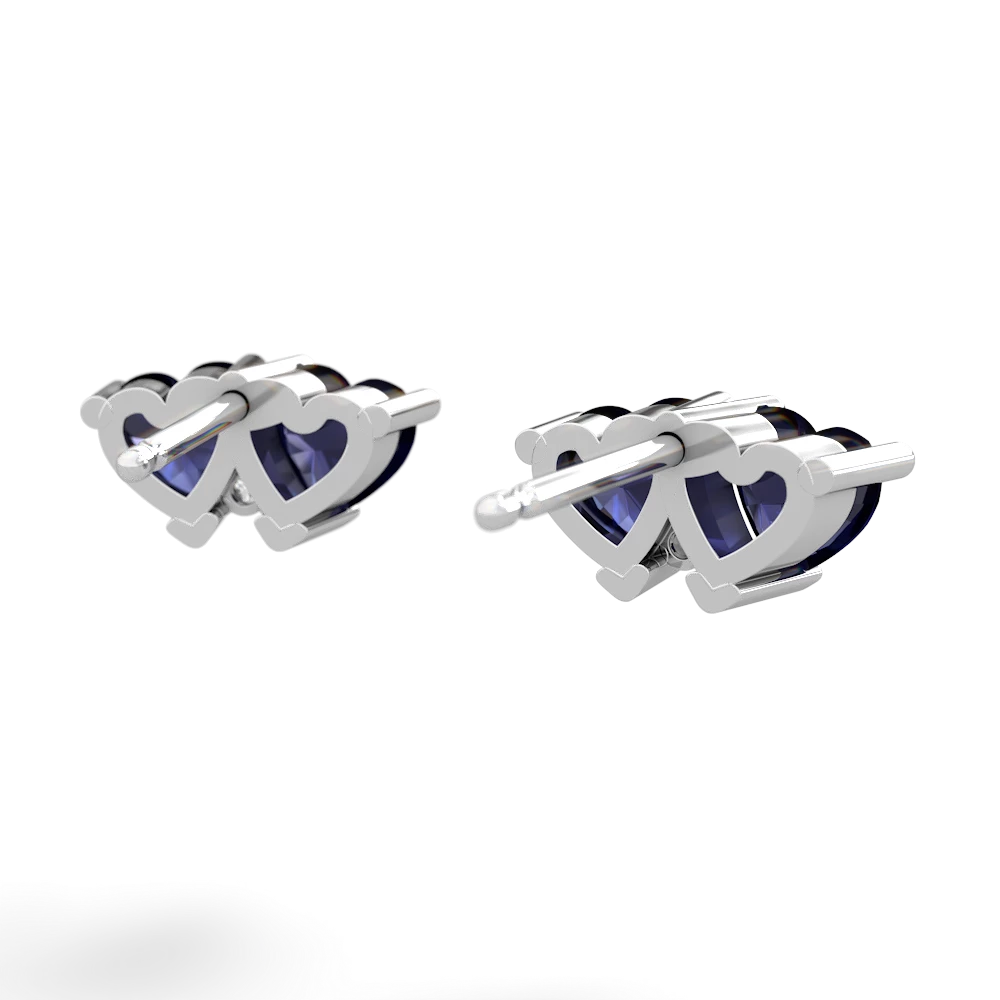 Sapphire Sweethearts 14K White Gold earrings E5260