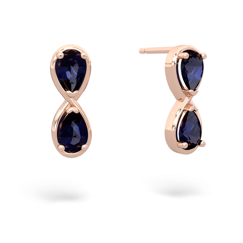 Sapphire Infinity 14K Rose Gold earrings E5050