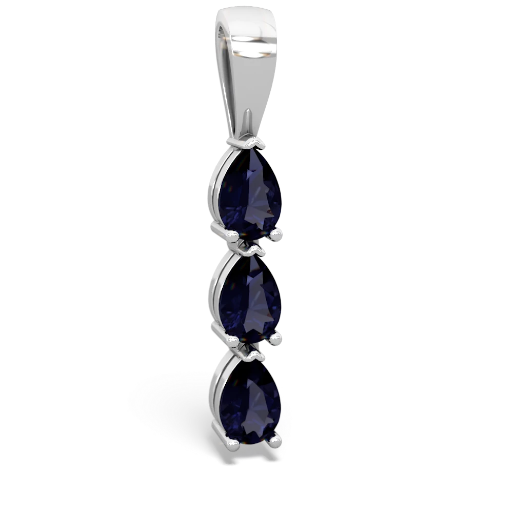 Tanzanite Dew Drops 14K White Gold pendant P2251