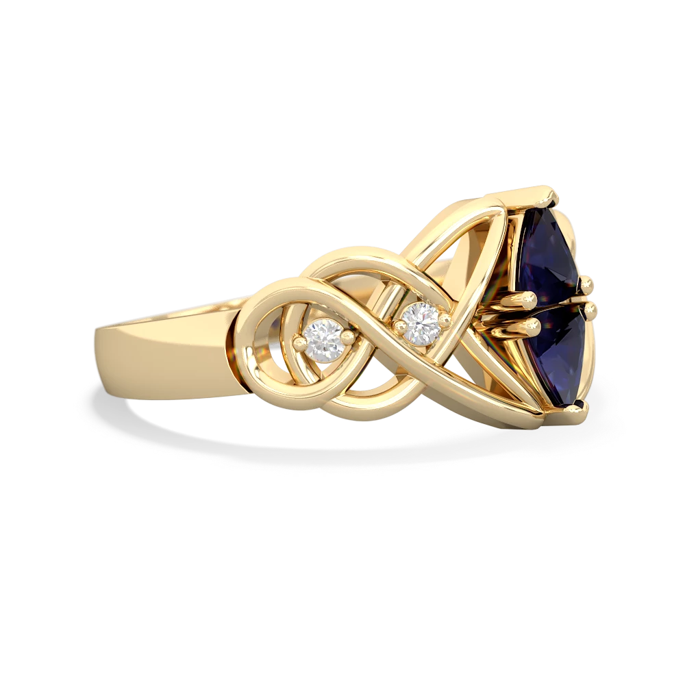 Sapphire Keepsake Celtic Knot 14K Yellow Gold ring R5300