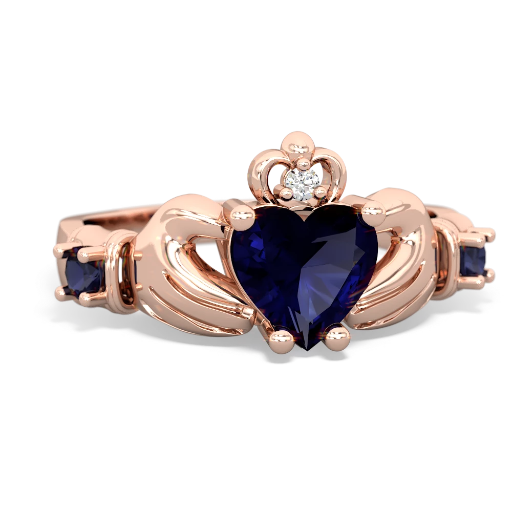 Onyx Claddagh Keepsake 14K Rose Gold ring R5245