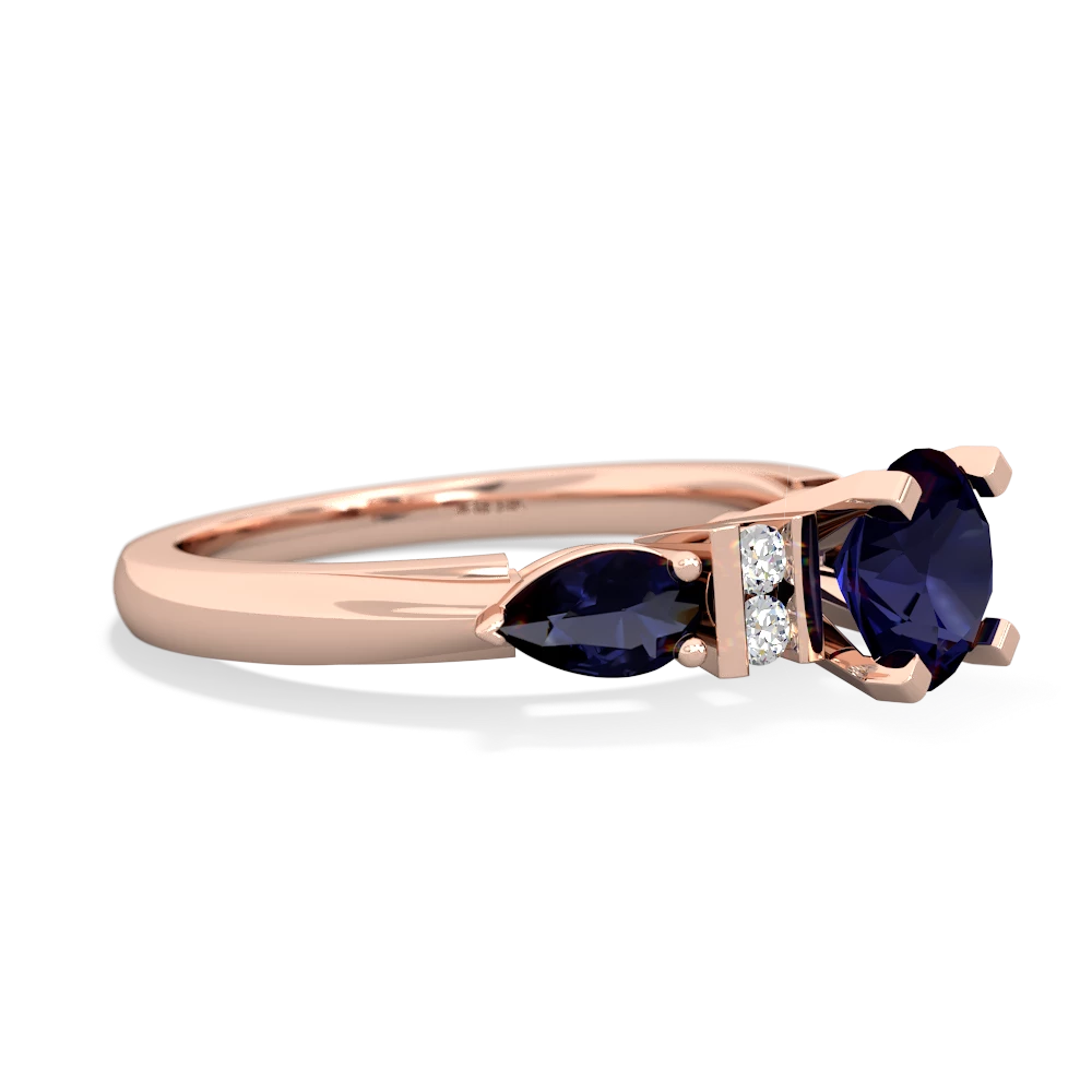 Onyx 6Mm Round Eternal Embrace Engagement 14K Rose Gold ring R2005