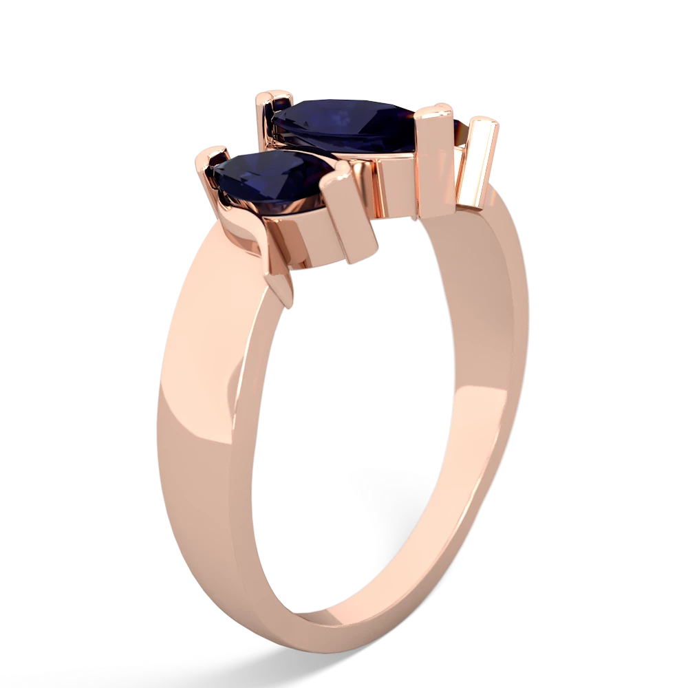 Alexandrite Three Peeks 14K Rose Gold ring R2433