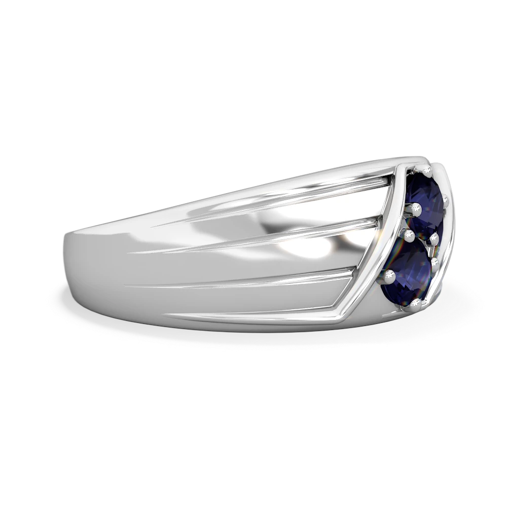 Sapphire Men's Streamline 14K White Gold ring R0460