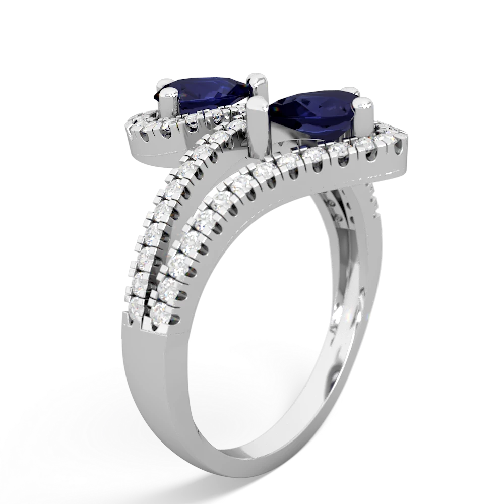 Sapphire Diamond Dazzler 14K White Gold ring R3000