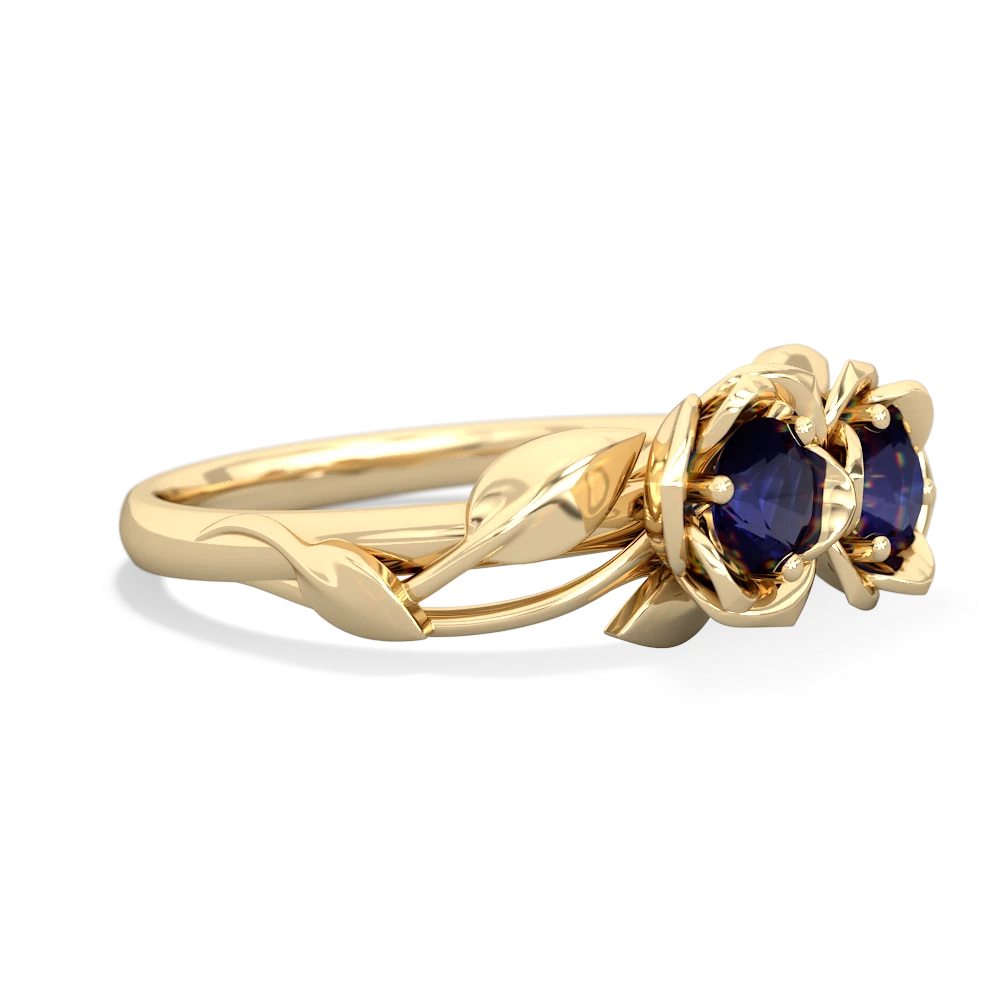 Sapphire Rose Garden 14K Yellow Gold ring R5510