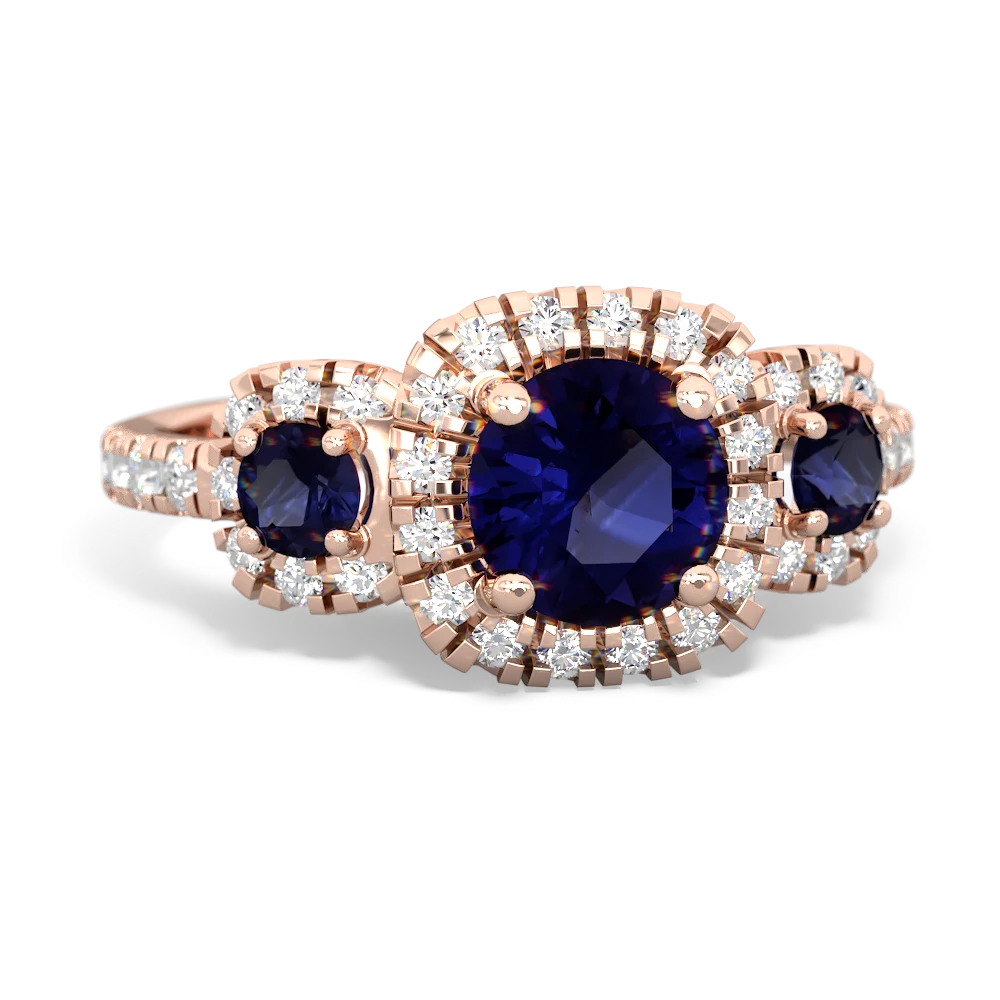 Garnet Regal Halo 14K Rose Gold ring R5350