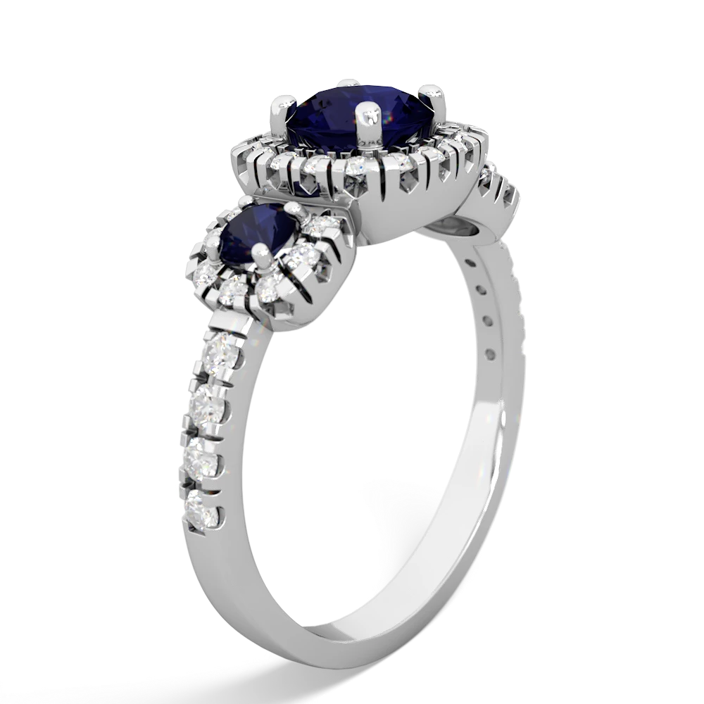 Alexandrite Regal Halo 14K White Gold ring R5350